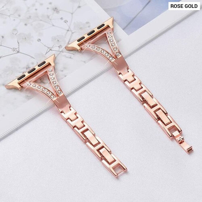 Luxury Diamond Stainless Steel Band for Apple Watch