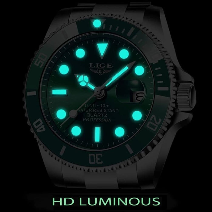 Luxury Fashion Diver Watch Men 30atm Waterproof Date Clock