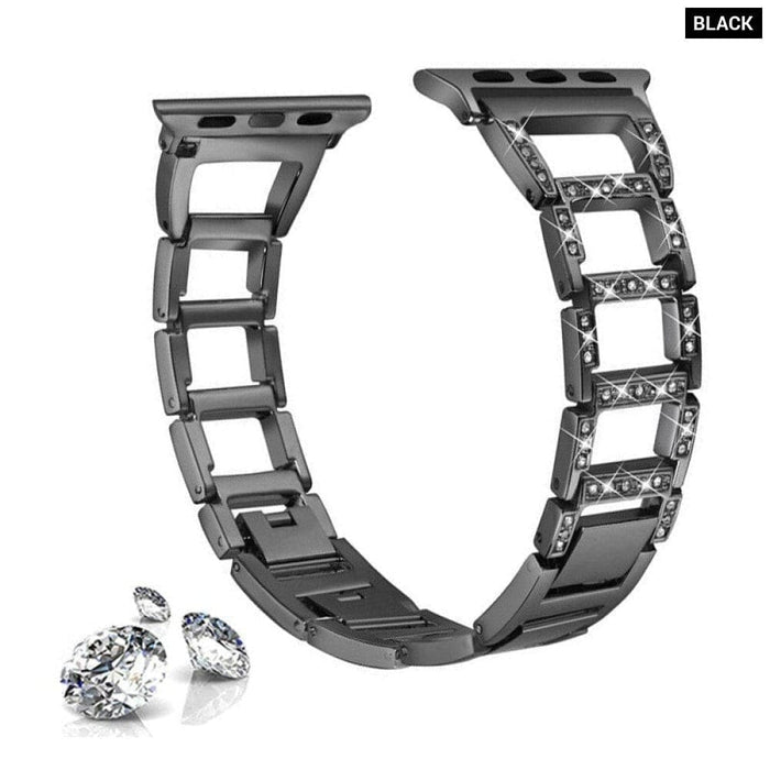 Luxury Metal Diamond Bracelet Strap for Apple Watch Band