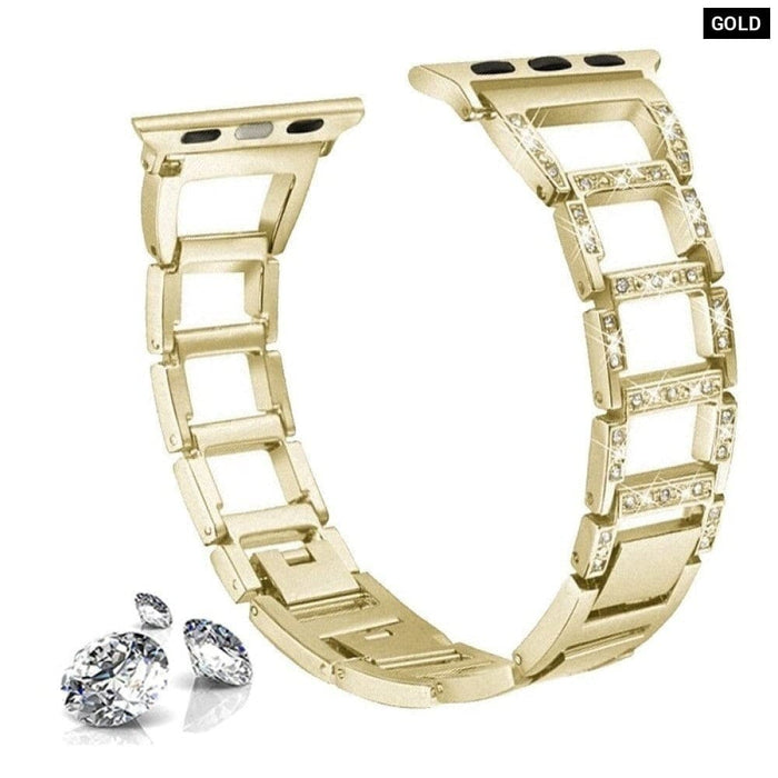 Luxury Metal Diamond Bracelet Strap for Apple Watch Band
