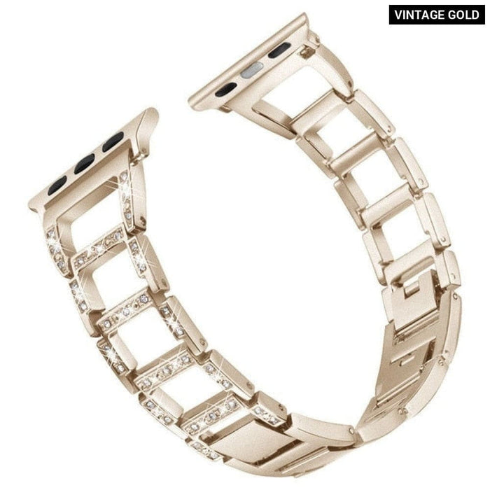 Luxury Metal Diamond Bracelet Strap for Apple Watch Band