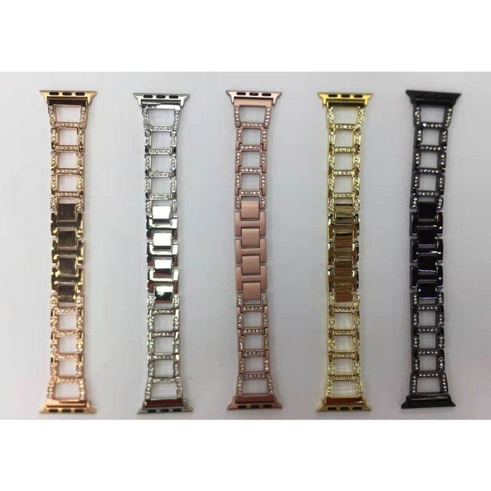 Luxury Metal Diamond Bracelet Strap For Apple Watch Band