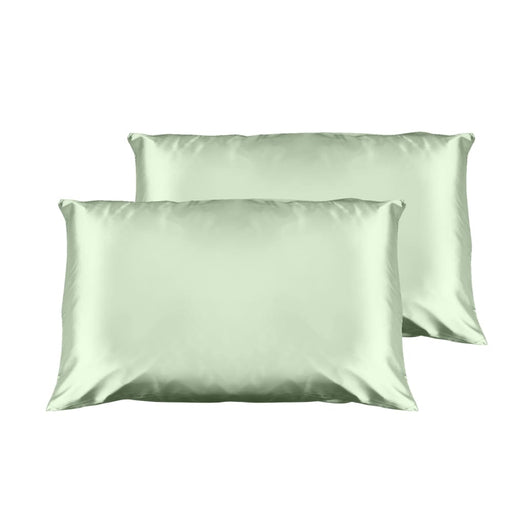 Luxury Satin Pillowcase Twin Pack Size With Gift Box - Sage