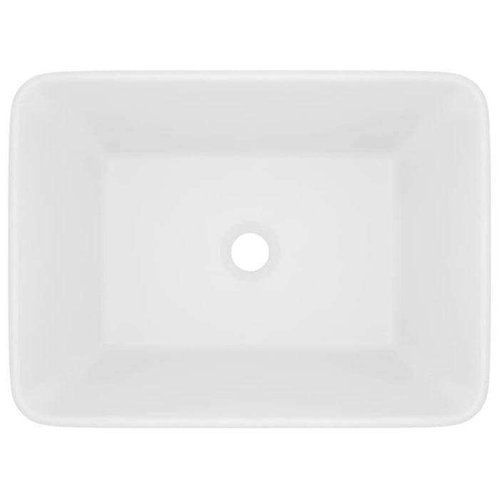 Luxury Wash Basin Matt White 41x30x12 Cm Ceramic Oaibax