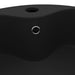 Luxury Wash Basin With Overflow Matt Black 36x13 Cm Ceramic