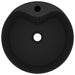 Luxury Wash Basin With Overflow Matt Black 36x13 Cm Ceramic