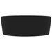Luxury Wash Basin With Overflow Matt Black 36x13 Cm Ceramic