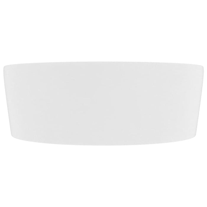 Luxury Wash Basin With Overflow Matt White 36x13 Cm Ceramic