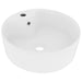 Luxury Wash Basin With Overflow Matt White 36x13 Cm Ceramic