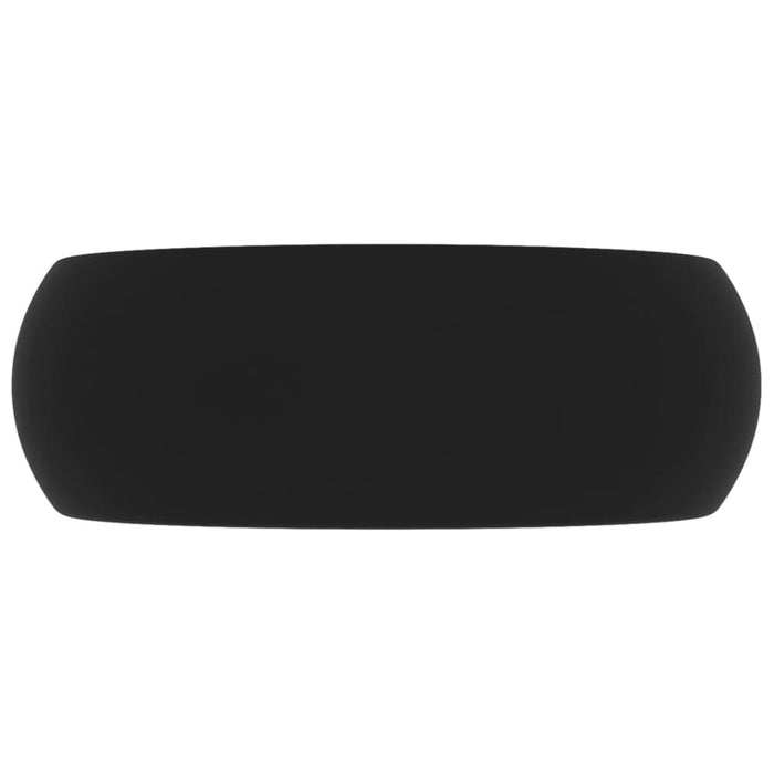 Luxury Wash Basin Round Matt Black 40x15 Cm Ceramic Oaibbn