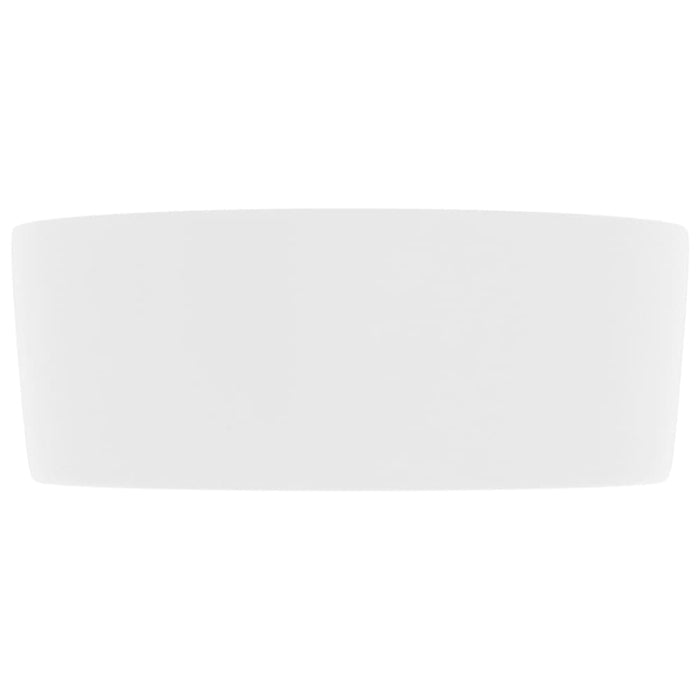 Luxury Wash Basin Round Matt White 40x15 Cm Ceramic Oaibbk