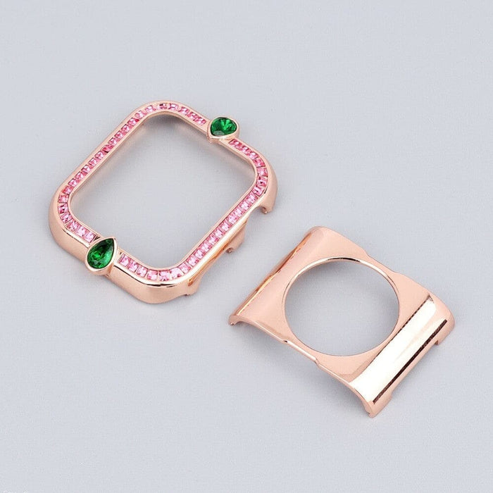 Luxury Women Metal Carved Bumper Cover for Apple Iwatch