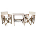 Maculata Folding Table And 2 Director Chairs
