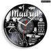 Madrid Skyline Laser Cut Vinyl Record Clock