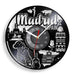 Madrid Skyline Laser Cut Vinyl Record Clock