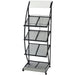 Magazine Rack 47x40x134 Cm Black and White A4 Tbbkk