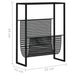 Magazine Rack Black 35x15x45 Cm Steel Ttolln