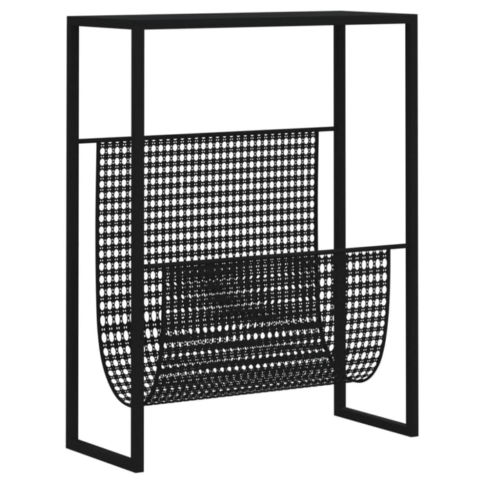 Magazine Rack Black 35x15x45 Cm Steel Ttolln