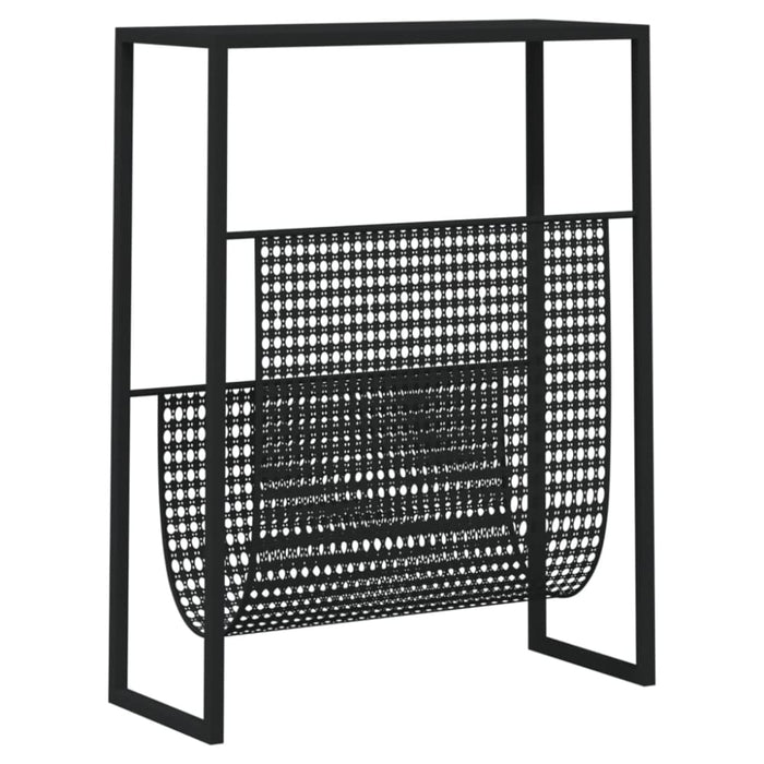 Magazine Rack Black 35x15x45 Cm Steel Ttolln