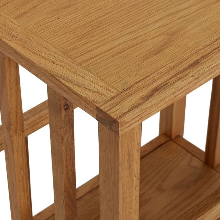 Magazine Table 45x35x55 Cm Solid Oak Wood Xnkont