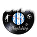 Magdeburg Cityscape Vinyl Record Wall Clock