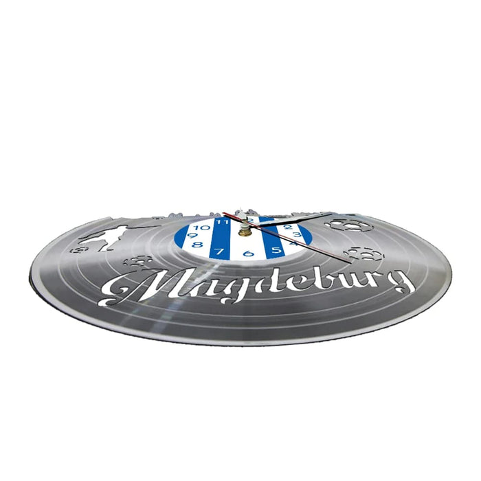 Magdeburg Cityscape Vinyl Record Wall Clock