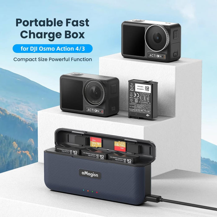 Magisn Fast Charge Charging Box Charger for Sports Camera