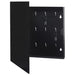 Key Box with Magnetic Board Black 35x35x5.5 Cm Txxiii
