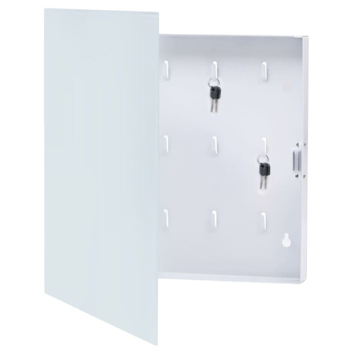 Key Box with Magnetic Board White 35x35x5.5 Cm Txxiil