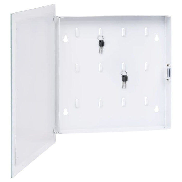 Key Box with Magnetic Board White 35x35x5.5 Cm Txxiil