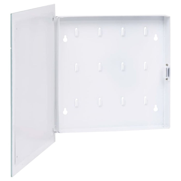 Key Box with Magnetic Board White 35x35x5.5 Cm Txxiil