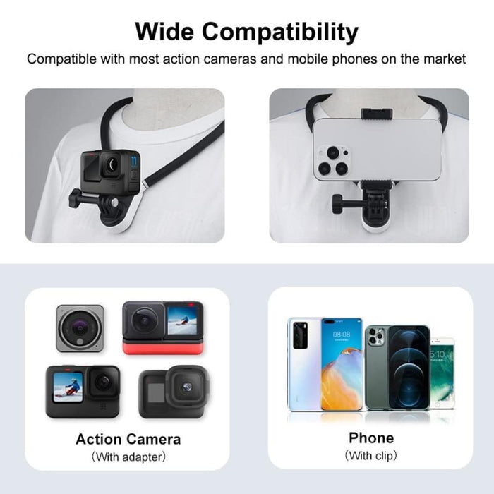 Magnetic Silicone Collar Bracket Pov View Mount With Phone