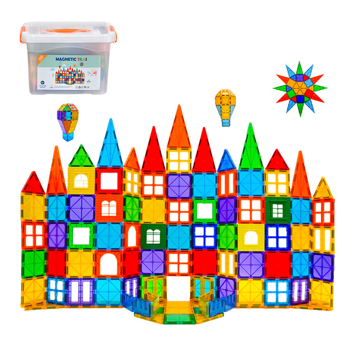 120Pcs Kids Magnetic Tiles Blocks Building Educational Toys Child Gift