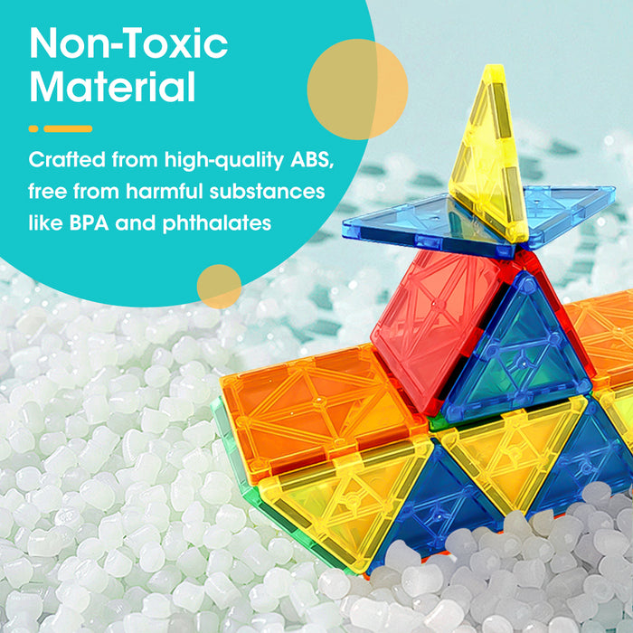 120Pcs Kids Magnetic Tiles Blocks Building Educational Toys Child Gift