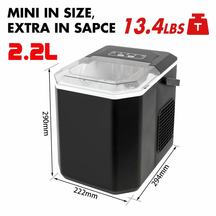 Ice Maker Machine 2.2l Portable Cube Tray Bar Countertop