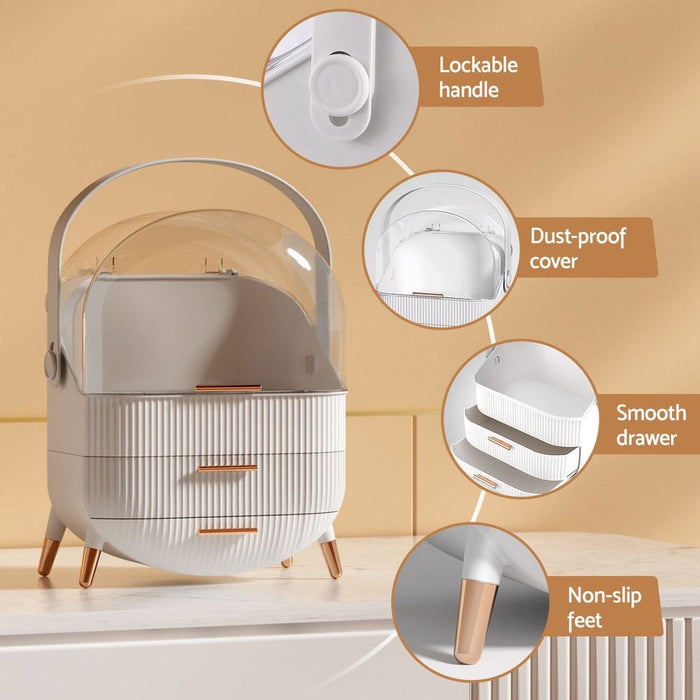 Makeup Case Portable Cosmetic Organizer Storage Box