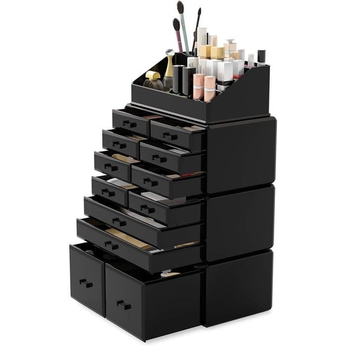Makeup Cosmetic Organizer Storage with 12 Drawers Display