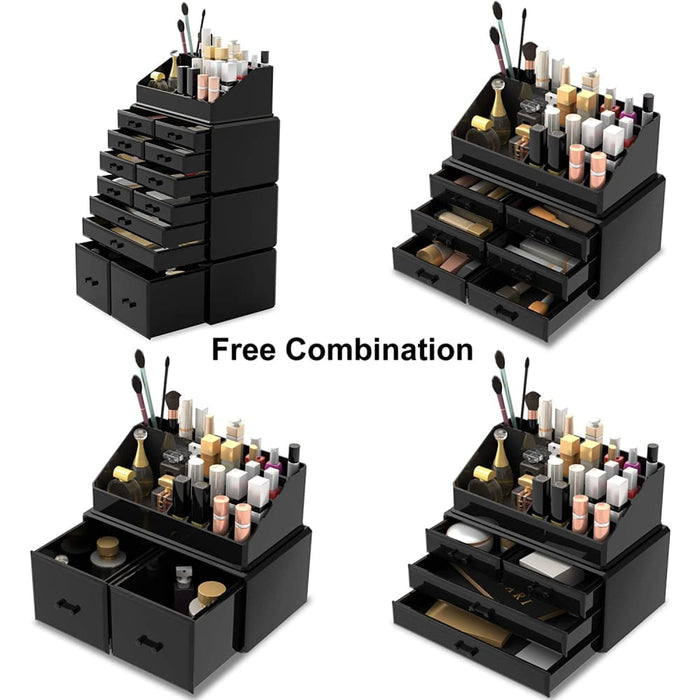 Makeup Cosmetic Organizer Storage with 12 Drawers Display