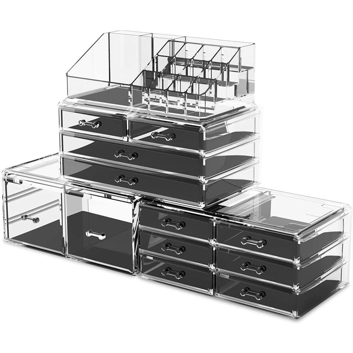 Makeup Cosmetic Organizer Storage with 12 Drawers Display