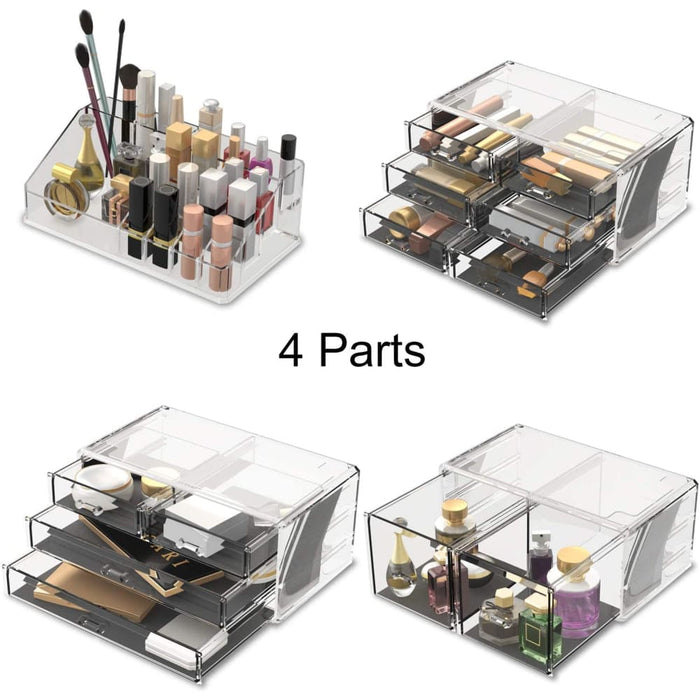 Makeup Cosmetic Organizer Storage with 12 Drawers Display