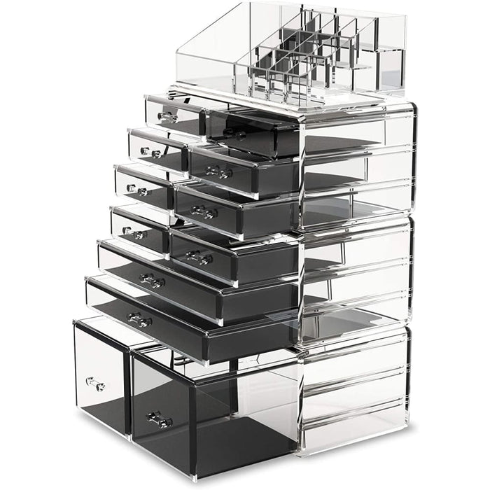 Makeup Cosmetic Organizer Storage with 12 Drawers Display