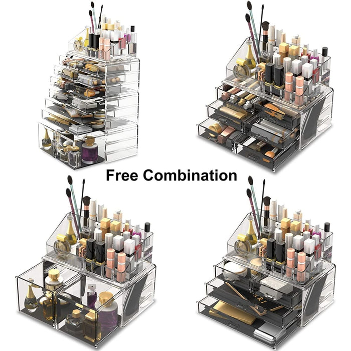 Makeup Cosmetic Organizer Storage with 12 Drawers Display