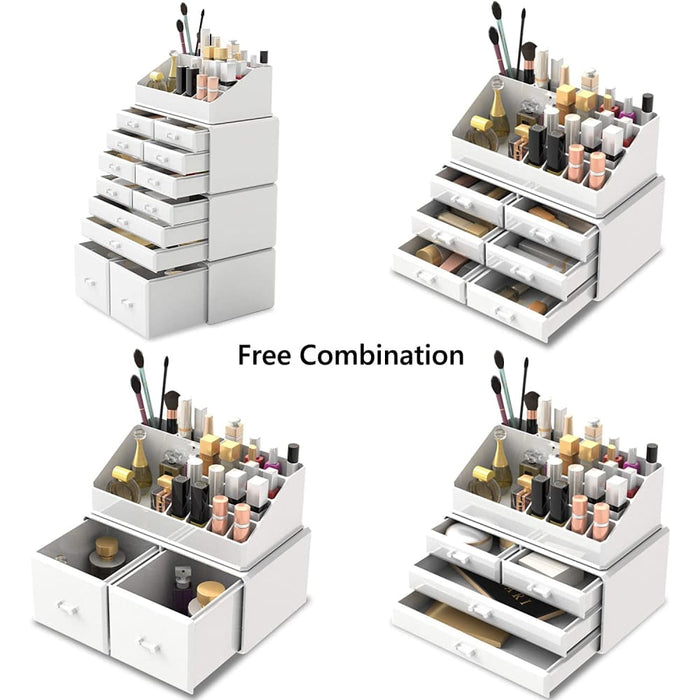 Makeup Cosmetic Organizer Storage with 12 Drawers Display