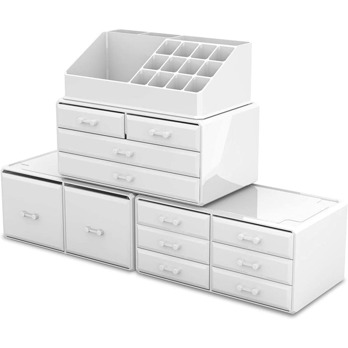 Makeup Cosmetic Organizer Storage with 12 Drawers Display