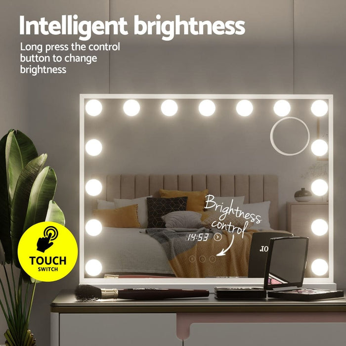 Makeup Mirror Hollywood 58x45cm 15 Led Time