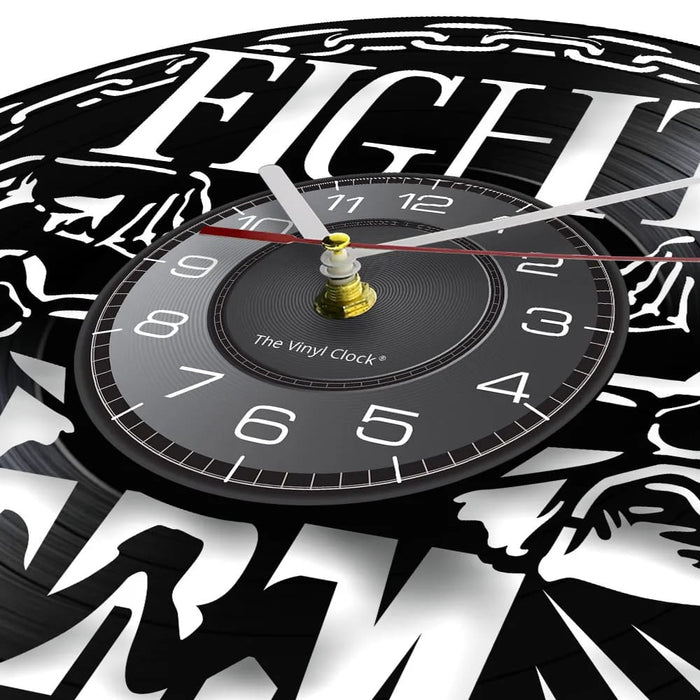 Man Cave Arm Wrestling Vinyl Record Wall Clock