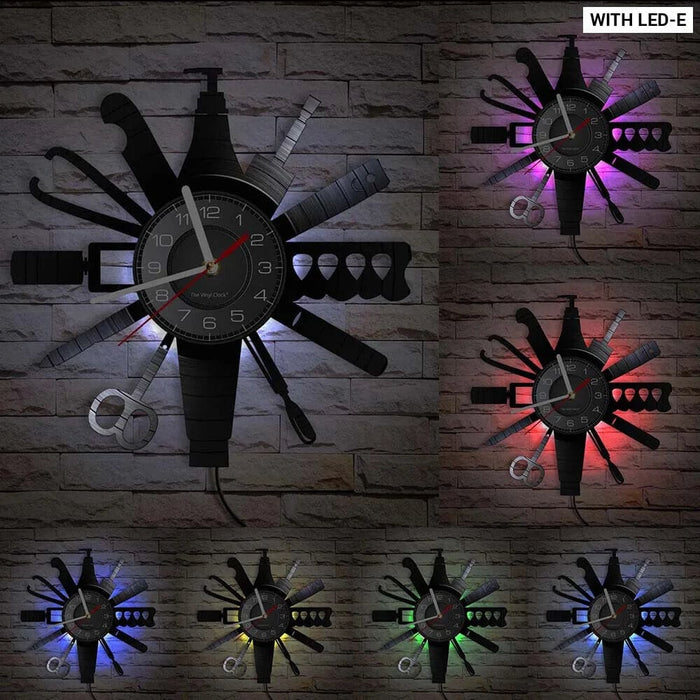 Manicure Salon Vinyl Record Wall Clock