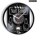 Manicure Salon Vinyl Record Wall Clock