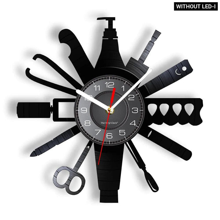 Manicure Salon Vinyl Record Wall Clock