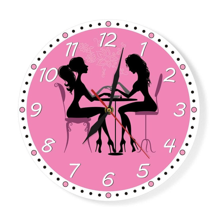 Manicure Salon Wall Clock Nail Spa Personalized Custom